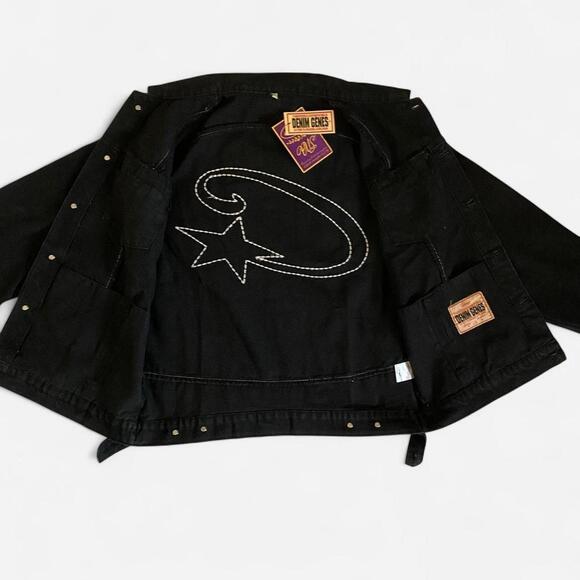 Corteiz C-Star Stitch-Down Denim Jacket Black - size XL - Picture 3 of 6